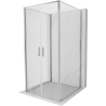 Mexen Exo-3S sprchový kout 3-stěnný otevírací 90 x 90 cm, transparentní, chrom - 814-090-090-01-00-3S