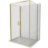 Mexen Exo-B Duo 3S sprchový kout 3-stěnný otočný 80 x 75 cm, transparentní, zlatý - 814-080-075-50-00-3S
