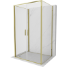 Mexen Exo-B Duo 3S sprchový kout se 3 stěnami, otočný, 70 x 100 cm, transparentní, zlatý - 814-070-100-50-00-3S