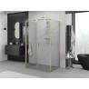 Mexen Exo-3S sprchový kout 3-stěnný s otevíracími dveřmi 110 x 85 cm, transparentní, zlatý - 814-110-085-50-00-3S