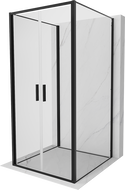 Mexen Exo-3S sprchový kout 3-stěnný skládací 90 x 90 cm, transparentní, černý - 814-090-090-70-00-3S