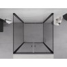 Mexen Exo-B Duo 3S sprchová kabina 3-stěnná otevírací 80 x 80 cm, průhledná, černá - 814-080-080-70-00-3S