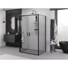 Mexen Exo-B Duo 3S sprchový kout 3-stranný závěsný 110 x 80 cm, transparentní, černý - 814-110-080-70-00-3S