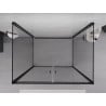 Mexen Exo-B Duo 3S sprchový kout 3-stranný závěsný 110 x 80 cm, transparentní, černý - 814-110-080-70-00-3S