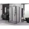 Mexen Exo-B Duo 3S sprchový kout 3-stranný závěsný 110 x 80 cm, transparentní, černý - 814-110-080-70-00-3S