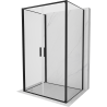 Mexen Exo-B Duo 3S sprchový kout 3-stěnný otočný 120 x 90 cm, průhledný, černý - 814-120-090-70-00-3S