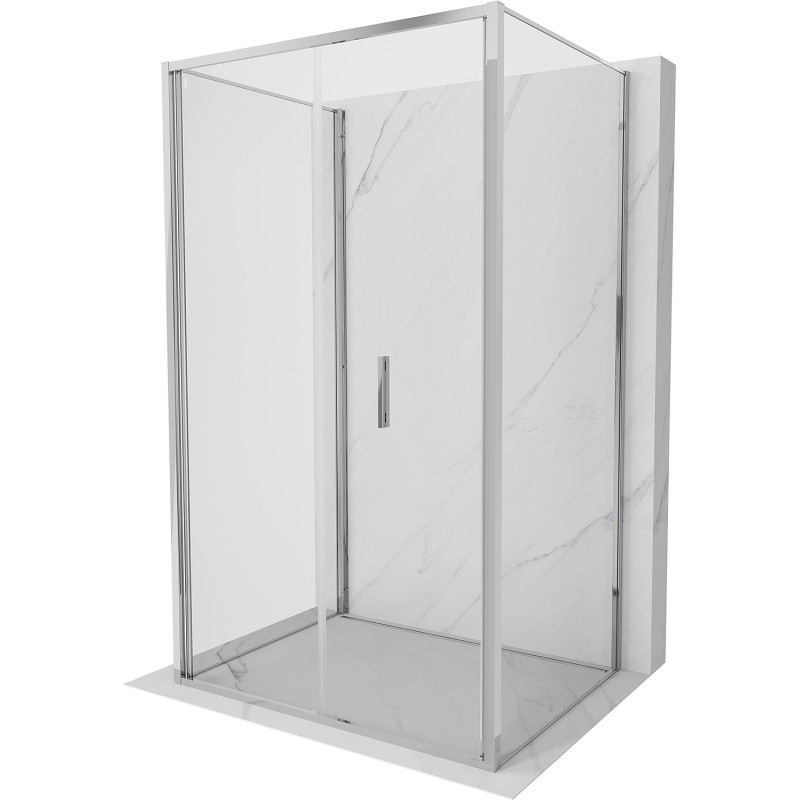 Mexen Exo-F 3S sprchový kout 3-stěnný skládací 95 x 85 cm, transparentní, chrom - 816-095-085-01-00-3S