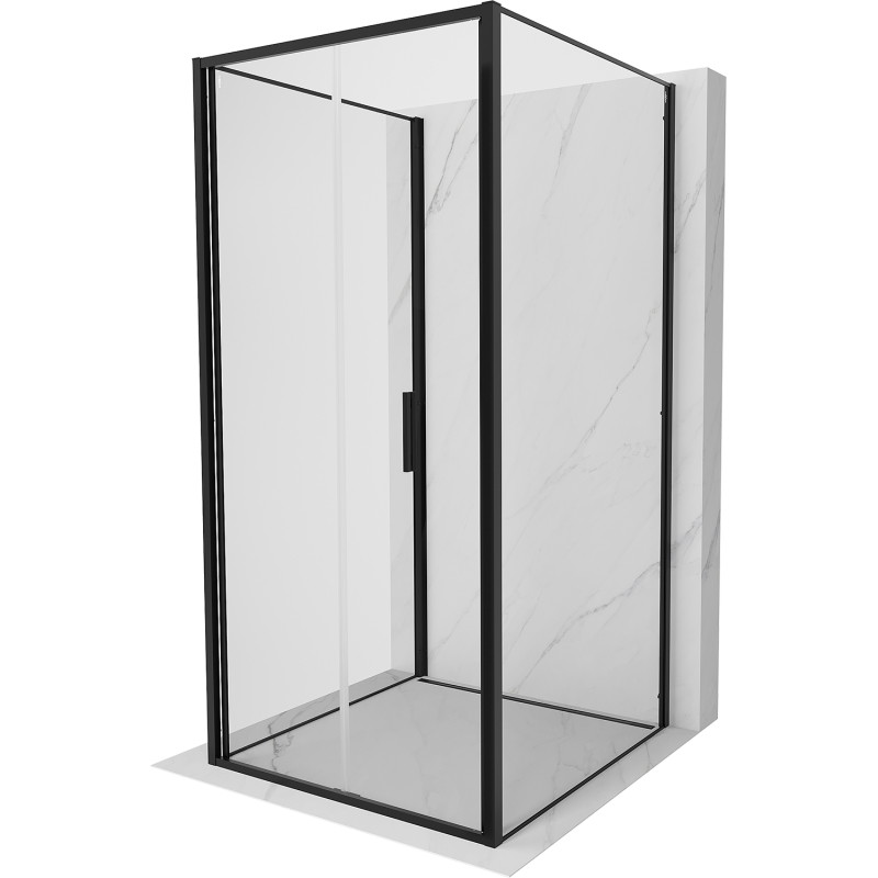 Mexen Exo-F 3S sprchový kout 3-stěnný skládací 70 x 70 cm, transparentní, černý - 816-070-070-70-00-3S