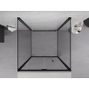 Mexen Exo-F 3S sprchový kout 3-stěnný skládací 70 x 70 cm, transparentní, černý - 816-070-070-70-00-3S