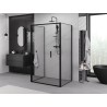 Mexen Exo-3S sprchový kout 3-stěnný skládací 110 x 70 cm, transparentní, černý - 816-110-070-70-00-3S