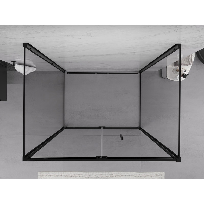 Mexen Exo-F 3S sprchový kout 3-stěnný skládací 110 x 70 cm, transparentní, černý - 816-110-070-70-00-3S