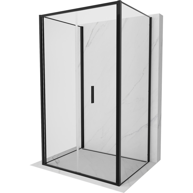 Mexen Exo-F 3S sprchový kout 3stěnný skládací 90 x 100 cm, transparentní, černý - 816-090-100-70-00-3S