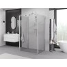 Mexen Exo-B 3S sprchový kout 3-stěnný výklopný 80 x 75 cm, transparentní, chrom - 817-080-075-01-00-3S
