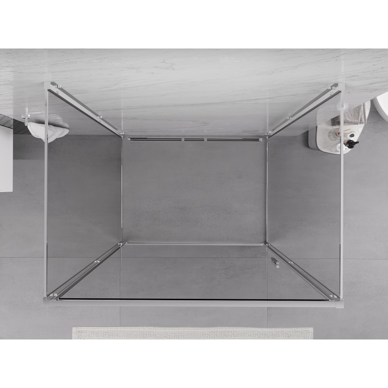 Mexen Exo-3S sprchový kout 3-stranný otočný 70 x 90 cm, transparentní, chrom - 817-070-090-01-00-3S