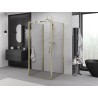 Mexen Exo-3S sprchový kout 3-stěnný výklopný 95 x 95 cm, transparentní, zlatý - 817-095-095-50-00-3S