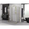 Mexen Exo-3S sprchový kout 3-stěnný otevírací 100 x 85 cm, transparentní, zlatý - 817-100-085-50-00-3S