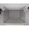 Mexen Exo-3S sprchový kout 3stěnný otočný 85 x 95 cm, průhledný, zlatý - 817-085-095-50-00-3S