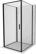 Mexen Exo-B 3S sprchový kout 3-stěnný otočný 80 x 80 cm, transparentní, černý - 817-080-080-70-00-3S