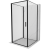 Mexen Exo-B 3S sprchový kout 3-stranný otevíratelný 85 x 85 cm, transparentní, černý - 817-085-085-70-00-3S
