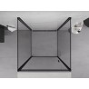 Mexen Exo-B 3S sprchový kout 3-stranný otevíratelný 85 x 85 cm, transparentní, černý - 817-085-085-70-00-3S