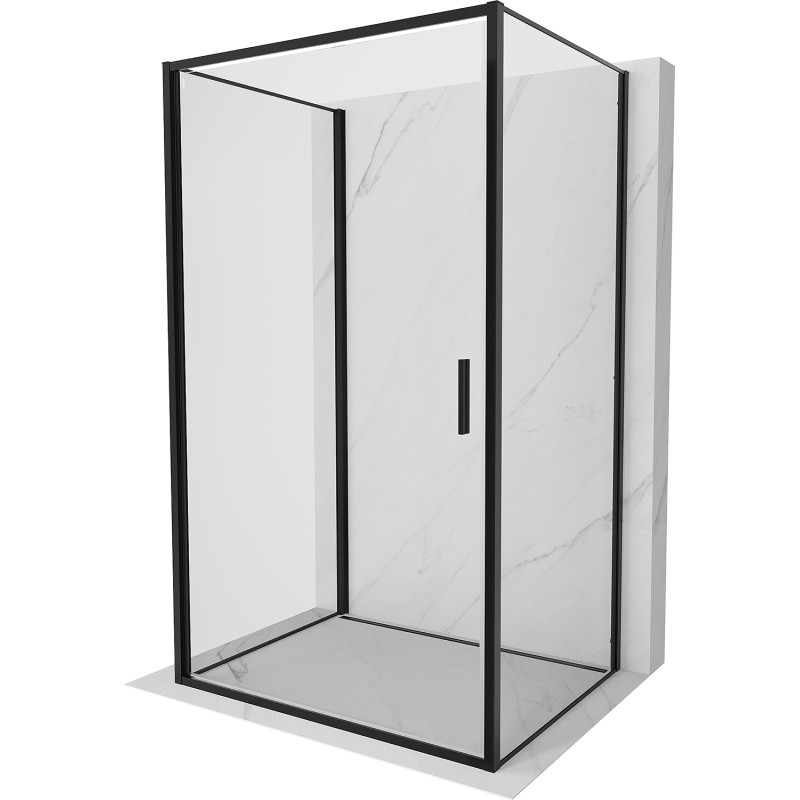 Mexen Exo-B 3S sprchový kout 3-stěnný otevírací 100 x 70 cm, transparentní, černý - 817-100-070-70-00-3S