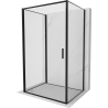 Mexen Exo-B 3S sprchový kout 3-stěnný otevírací 100 x 70 cm, transparentní, černý - 817-100-070-70-00-3S
