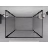 Mexen Exo-B 3S sprchový kout 3-stěnný otevírací 100 x 70 cm, transparentní, černý - 817-100-070-70-00-3S