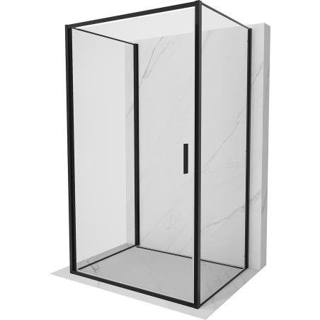 Mexen Exo-3S sprchový kout 3-stěnný sprchový 70 x 80 cm, průhledný, černý - 817-070-080-70-00-3S