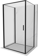 Mexen Exo-3S sprchový kout 3-stěnný otočný 70 x 120 cm, transparentní, černý - 817-070-120-70-00-3S