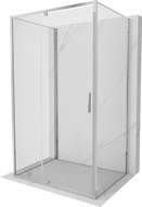 Mexen Exo-3S sprchový kout třístranný otevíratelný 105 x 75 cm, transparentní, chrom - 819-105-075-01-00-3S