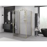 Mexen Exo-3S sprchový kout 3-stranný, otevírací 90 x 70 cm, průhledný, zlatý - 819-090-070-50-00-3S
