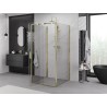 Mexen Exo-3S třístranný sprchový kout s křídlovými dveřmi 110 x 110 cm, transparentní, zlatý - 819-110-110-50-00-3S