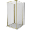 Mexen Exo-R 3S sprchový kout 3stranný otevírací 110 x 110 cm, transparentní, zlatý - 819-110-110-50-00-3S