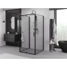 Mexen Exo-R 3S sprchový kout 3-stěnný otevíratelný 110 x 110 cm, transparentní, černý - 819-110-110-70-00-3S