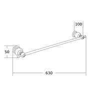 Mexen Estela věšák na ručník, zlatý - 7011524-50