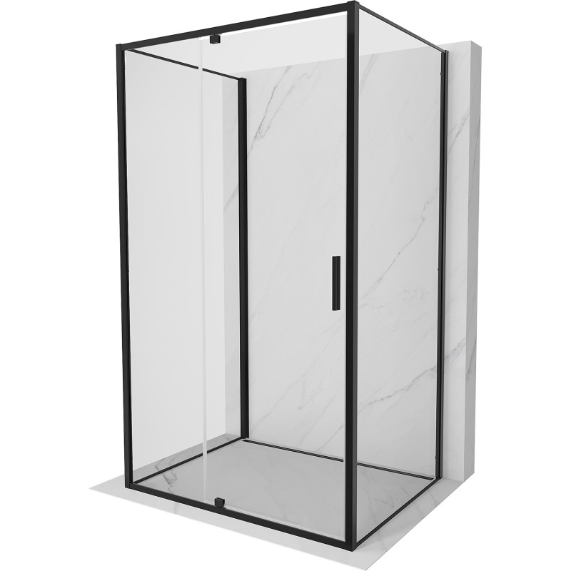 Mexen Exo-R 3S sprchový kout 3-stranný otevírací 120 x 85 cm, transparentní, černý - 819-120-085-70-00-3S