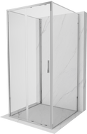 Mexen Exo-3S sprchový kout 3-stěnný posuvný 95 x 95 cm, transparentní, chrom - 8151-095-095-01-00-3S