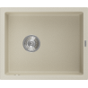 Mexen Pedro dřez žulový 1-komorový 560 x 460 mm, béžový, sifon chrom - 6508561000-69