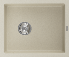 Mexen Pedro dřez žulový 1-komorový 560 x 460 mm, béžový, sifon chrom - 6508561000-69