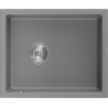 Mexen Pedro žulový dřez 1-komorový 560 x 460 mm, šedý, sifon chrom - 6508561000-71