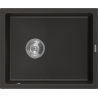 Mexen Pedro kuchyňský dřez z granitu 1-komorový 560 x 460 mm, černý/zlatý metalik, sifon chrom - 6508561000-75