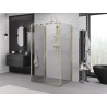 Mexen Exo-S 3S sprchový kout 3-stěnný posuvný 125 x 70 cm, transparentní, zlatý - 8151-125-070-50-00-3S