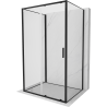 Mexen Exo-S 3S sprchový kout 3-stěnný posuvný 95 x 70 cm, transparentní, černý - 8151-095-070-70-00-3S