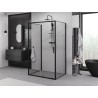 Mexen Exo-S 3S sprchový kout 3-stěnný posuvný 115 x 90 cm, průhledný, černý - 8151-115-090-70-00-3S