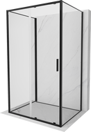 Mexen Exo-S 3S sprchový kout 3-stěnný posuvný 130 x 90 cm, transparentní, černý - 8151-130-090-70-00-3S