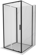Mexen Exo-S 3S sprchový kout 3-stěnný posuvný 120 x 120 cm, transparentní, černý - 8151-120-120-70-00-3S