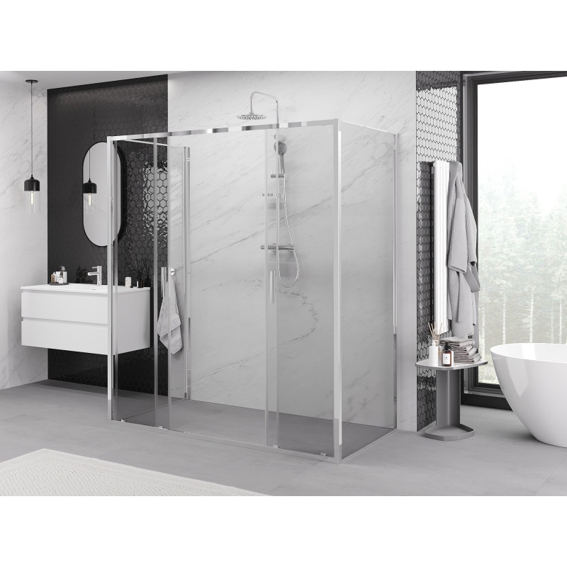 Mexen Exo-S Duo 3S sprchový kout třístranný posuvný 170 x 70 cm, transparentní, chrom - 8152-170-070-01-00-3S