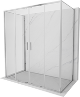 Mexen Exo-3S sprchový kout 3-stěnný posuvný 170 x 75 cm, transparentní, chrom - 8152-170-075-01-00-3S