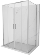 Mexen Exo-3S sprchový kout třístranný posuvný 160 x 80 cm, transparentní, chrom - 8152-160-080-01-00-3S