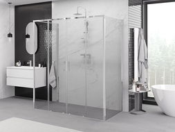 Mexen Exo-3S sprchový kout 3-stěnný posuvný 180 x 100 cm, transparentní, chrom - 8152-180-100-01-00-3S